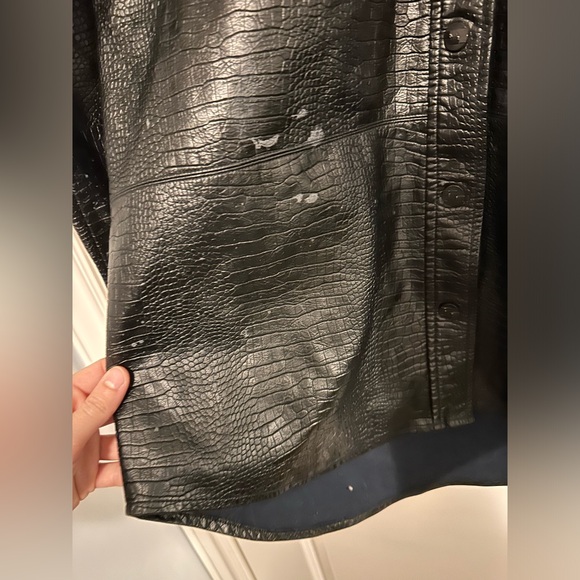 NOISY MAY McGuire Leather Shacket - Picture 4 of 11